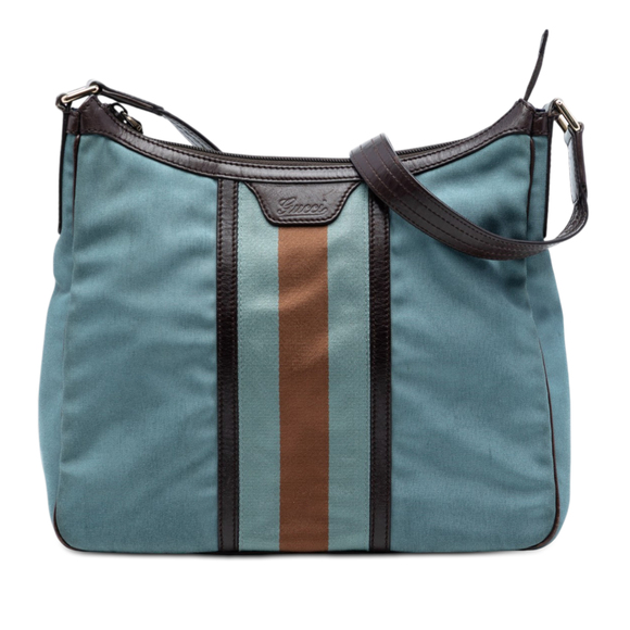Gucci Handbags - Pre-Loved Gucci Canvas Web Shoulder Bag